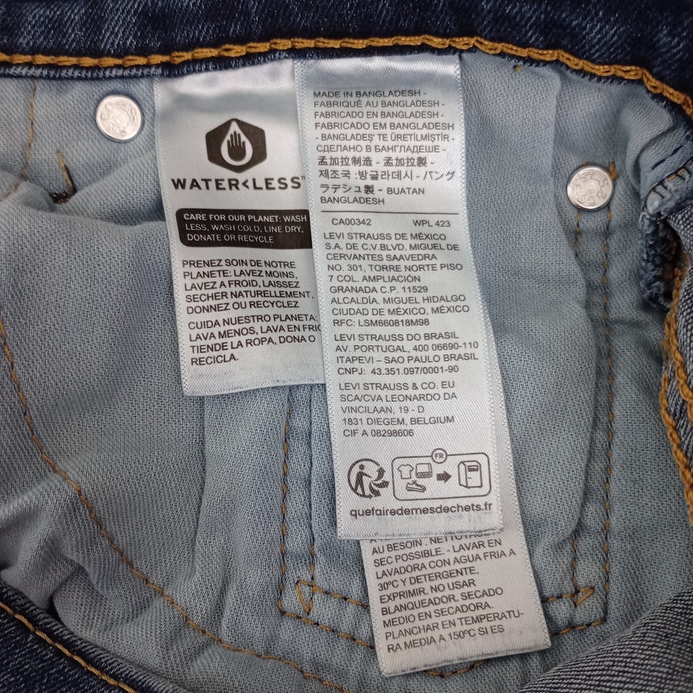 Levi's 511 Slim Jeans Men's Straight leg W29 L30‎ Blue Denim  Pocket Flaw - Picture 12 of 16